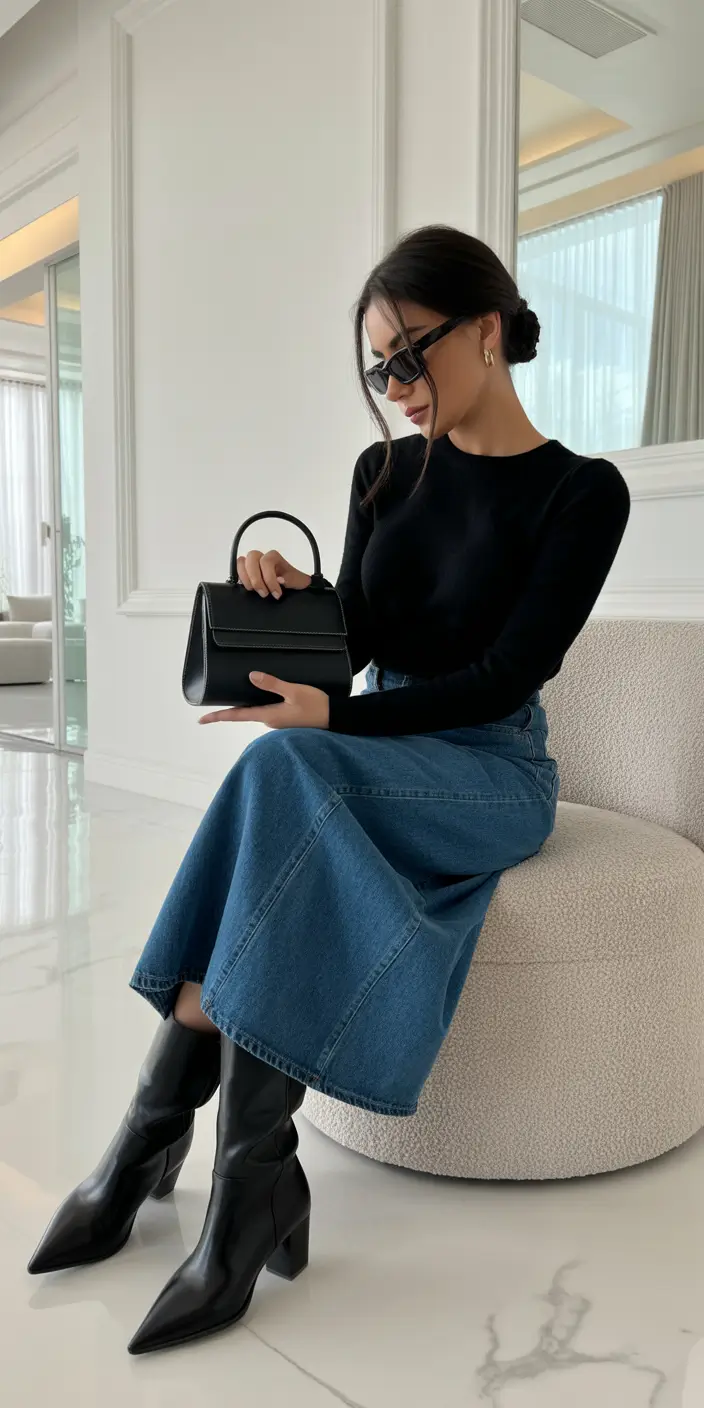 outfits ideas Denim Poise Minimalism