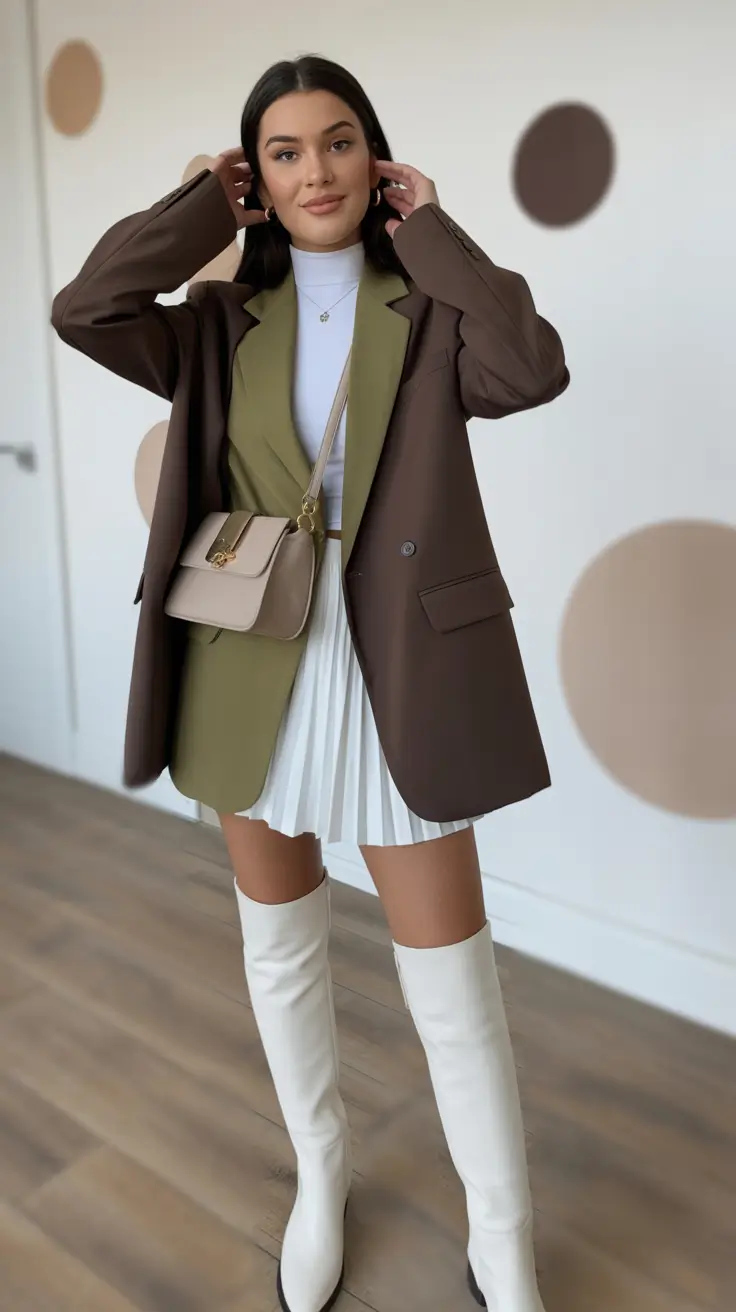 outfits ideas Olive & Cocoa Layer Play