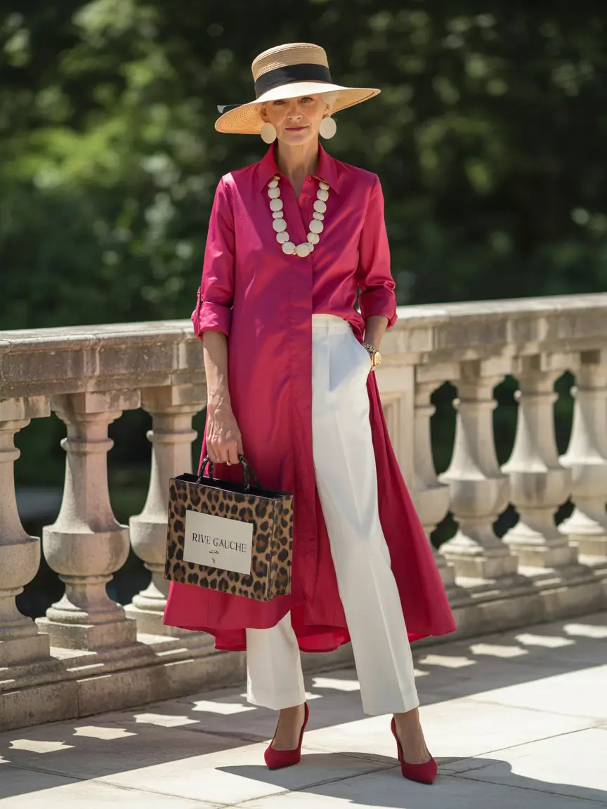 Outfits for Women Over 40 Bold Color Blocking with Resort Energy