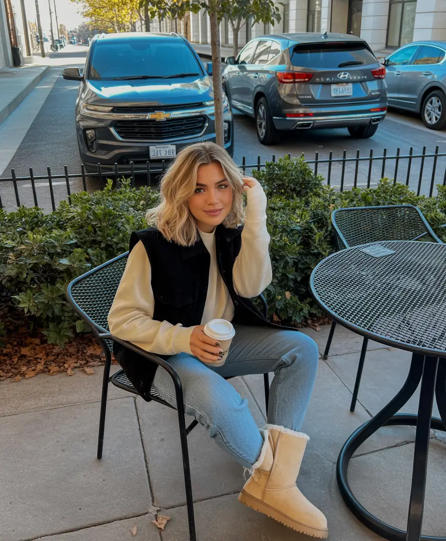 ugg outfits Weekend Denim and Neutral Layers