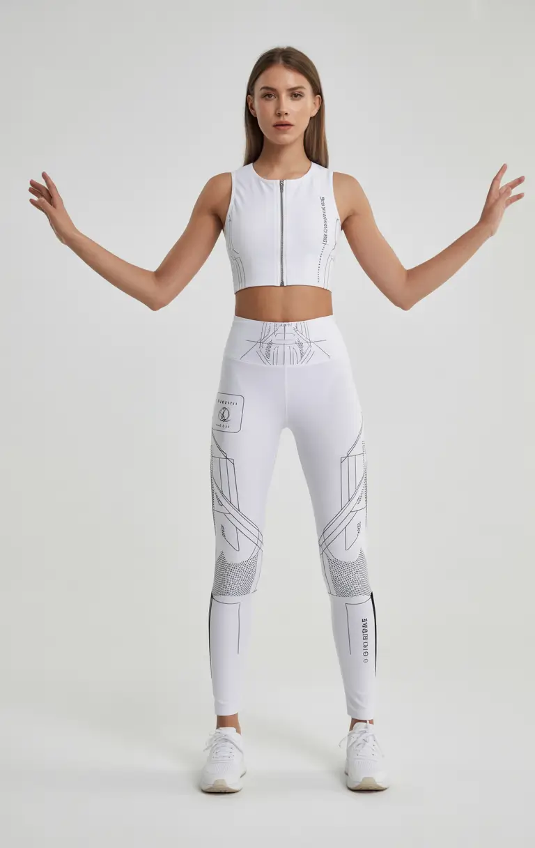 workout outfits White Precision Set
