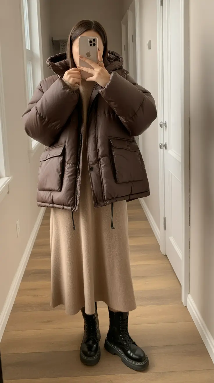 cute outfits Chocolate Warmth with Urban Edge