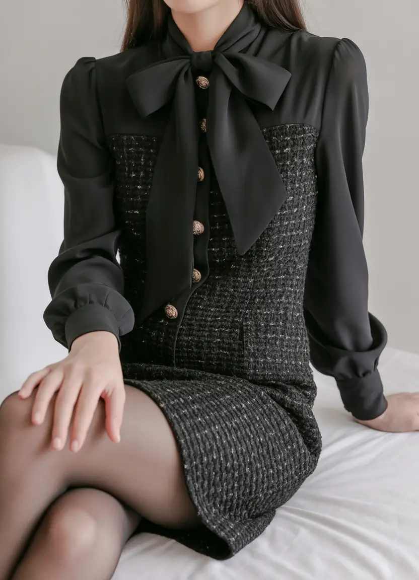 cute outfits Classic Noir Elegance