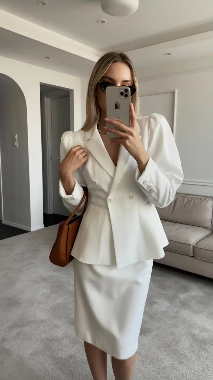 cute outfits Monochrome Power Suit Revival