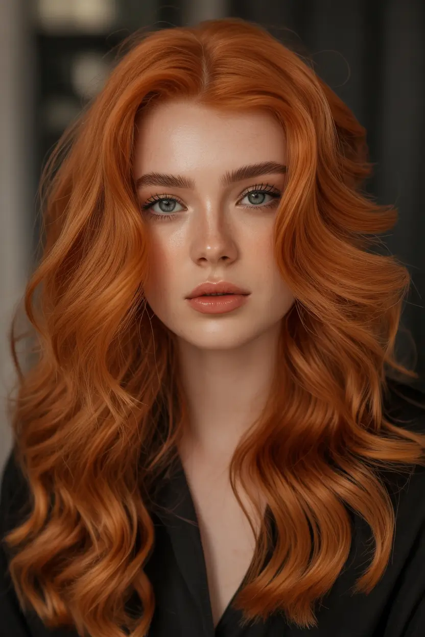 hair color Classic Ginger Gloss With Luxe Waves