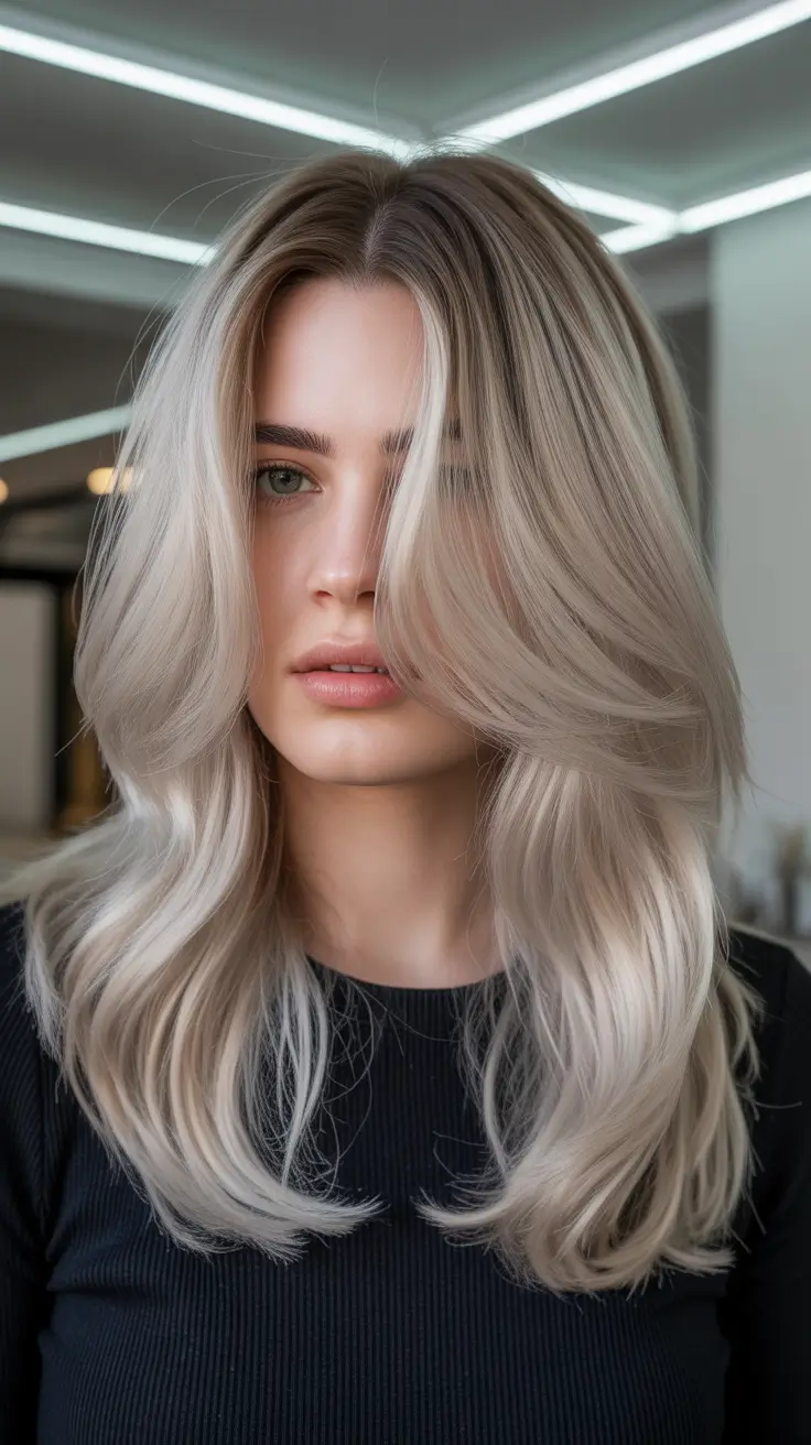 haircuts for long hair Creamy Vanilla Layers With Soft Butterfly Movement