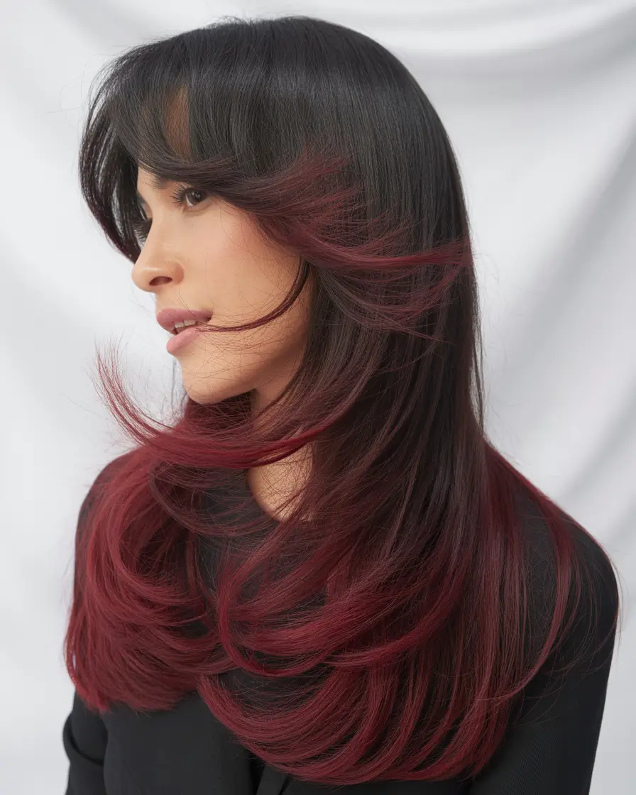 haircuts for long hair Blackberry Layers With Air-Swept Movement