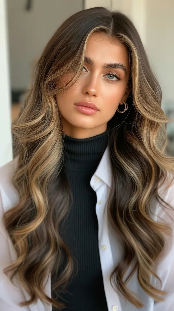 haircuts for long hair Honey Latte Waves With Soft Framing Strands