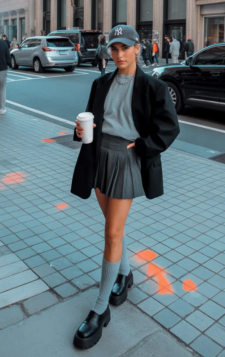 new york outfits Chic City Edge: The Modern Preppy Look