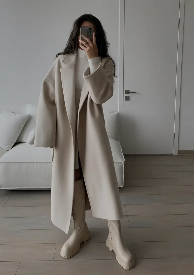 new york outfits Soft Minimalism: The Power of Monochrome Neutrals