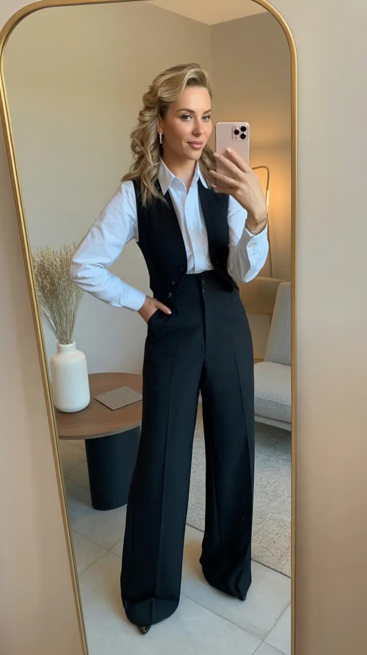 office outfits Tailored Vest Revival