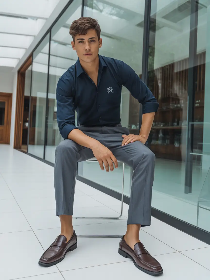 Outfits for Men - Navy Sharpness With Understated Business Casual Confidence