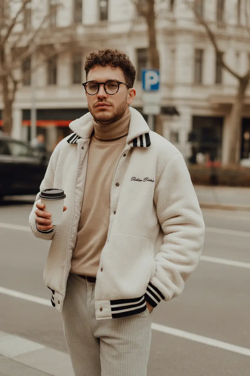 Outfits for Men - Shearling Warmth With Gentle Luxe Textures
