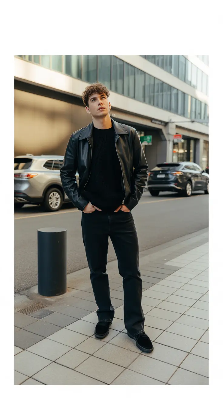 Outfits for Men Monochrome Minimalist Street Edge