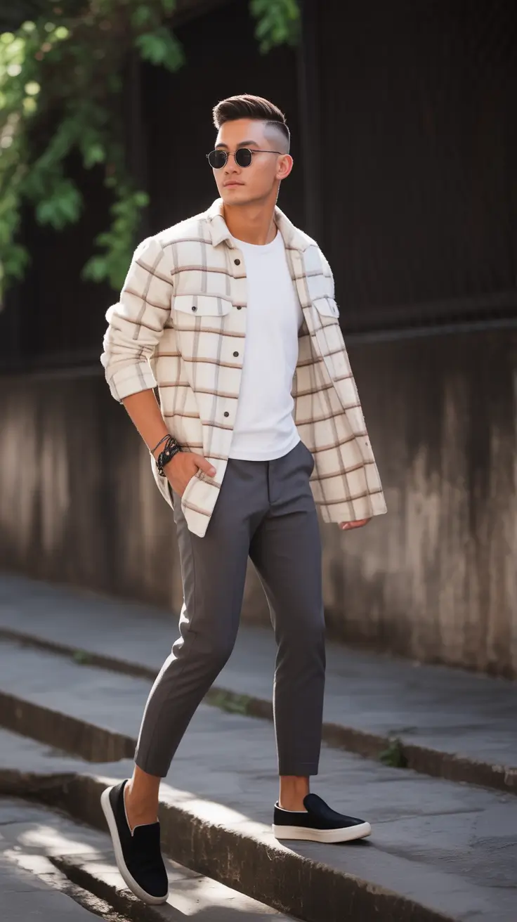 Outfits for Men Soft Checks and Tailored Ease