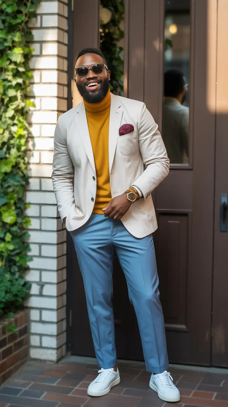 Outfits for Men - Modern Tailoring With a Bold Color Story