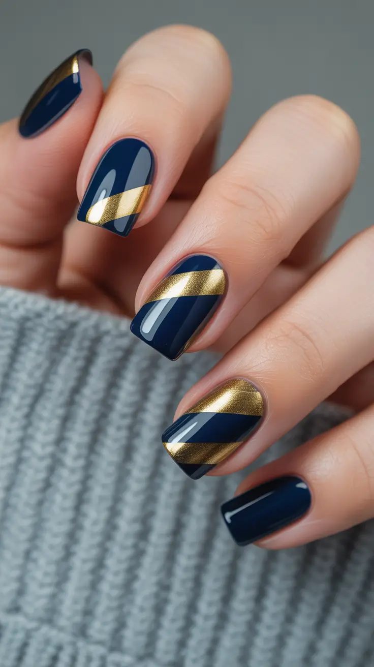 Bright Midnight Luxe Stripes
