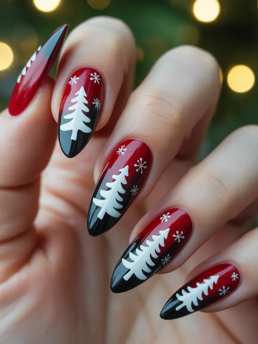 Dark Red Velvet Pines