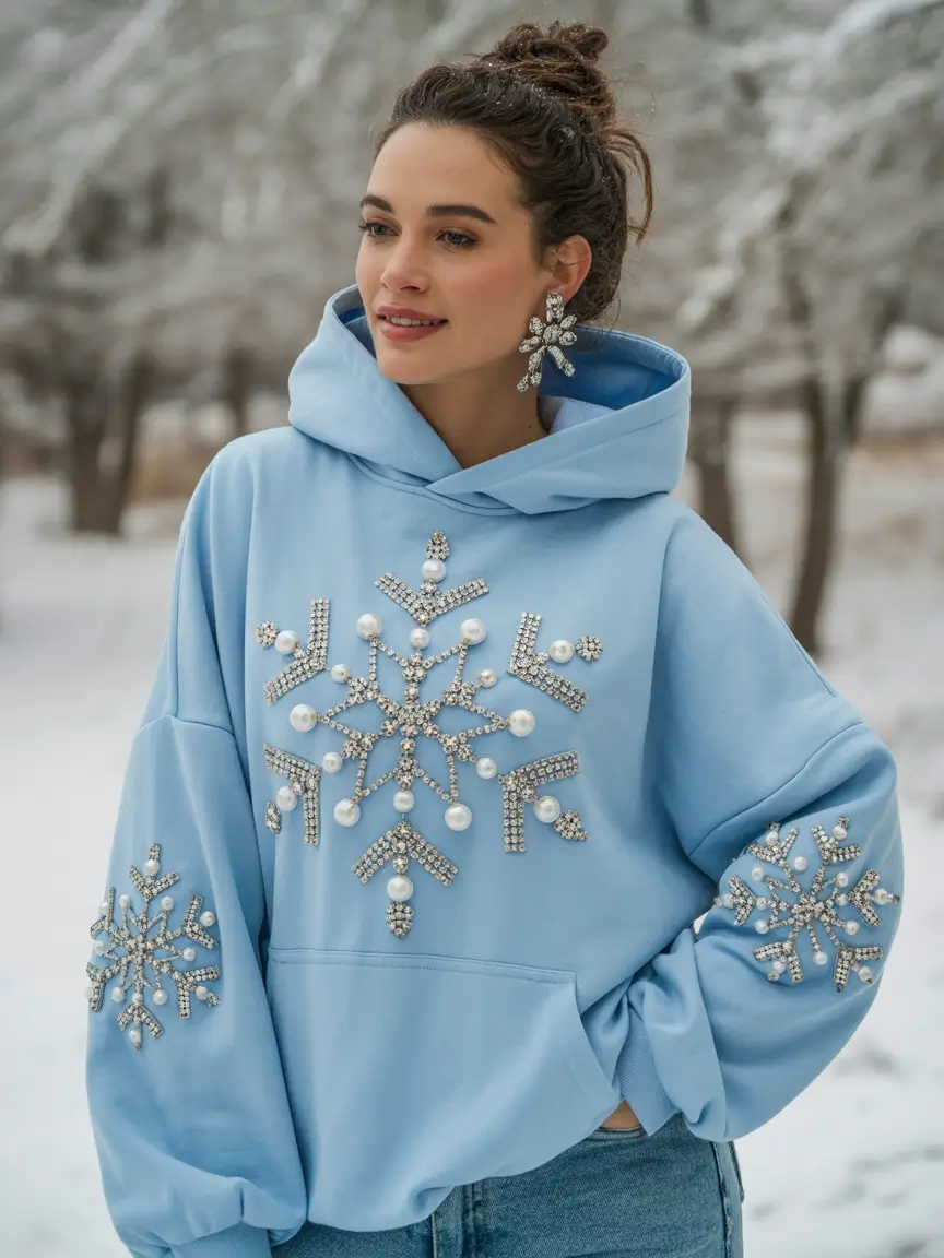 christmas party outfits Frosted Elegance in Powder Blue