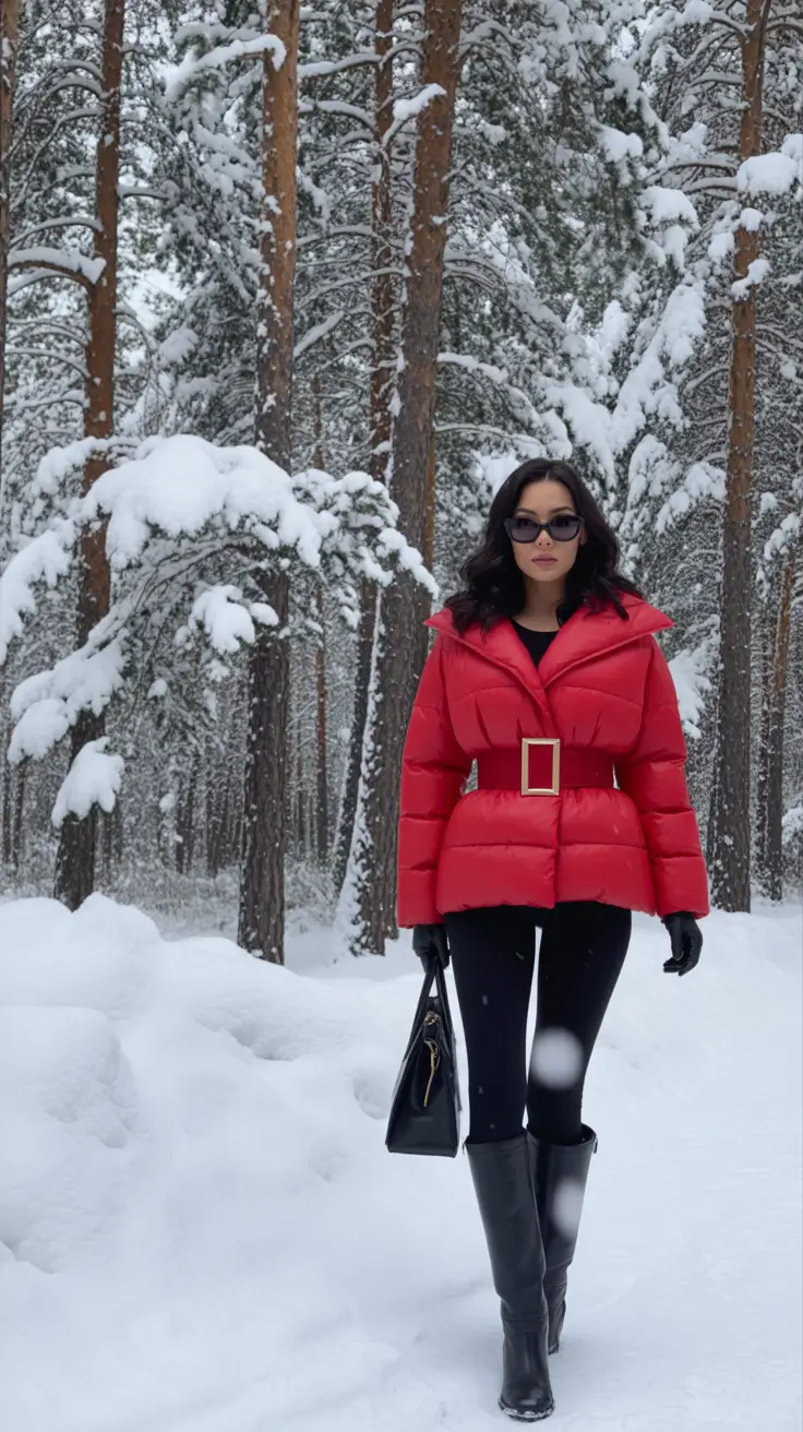 cold weather Scarlet in the Snow