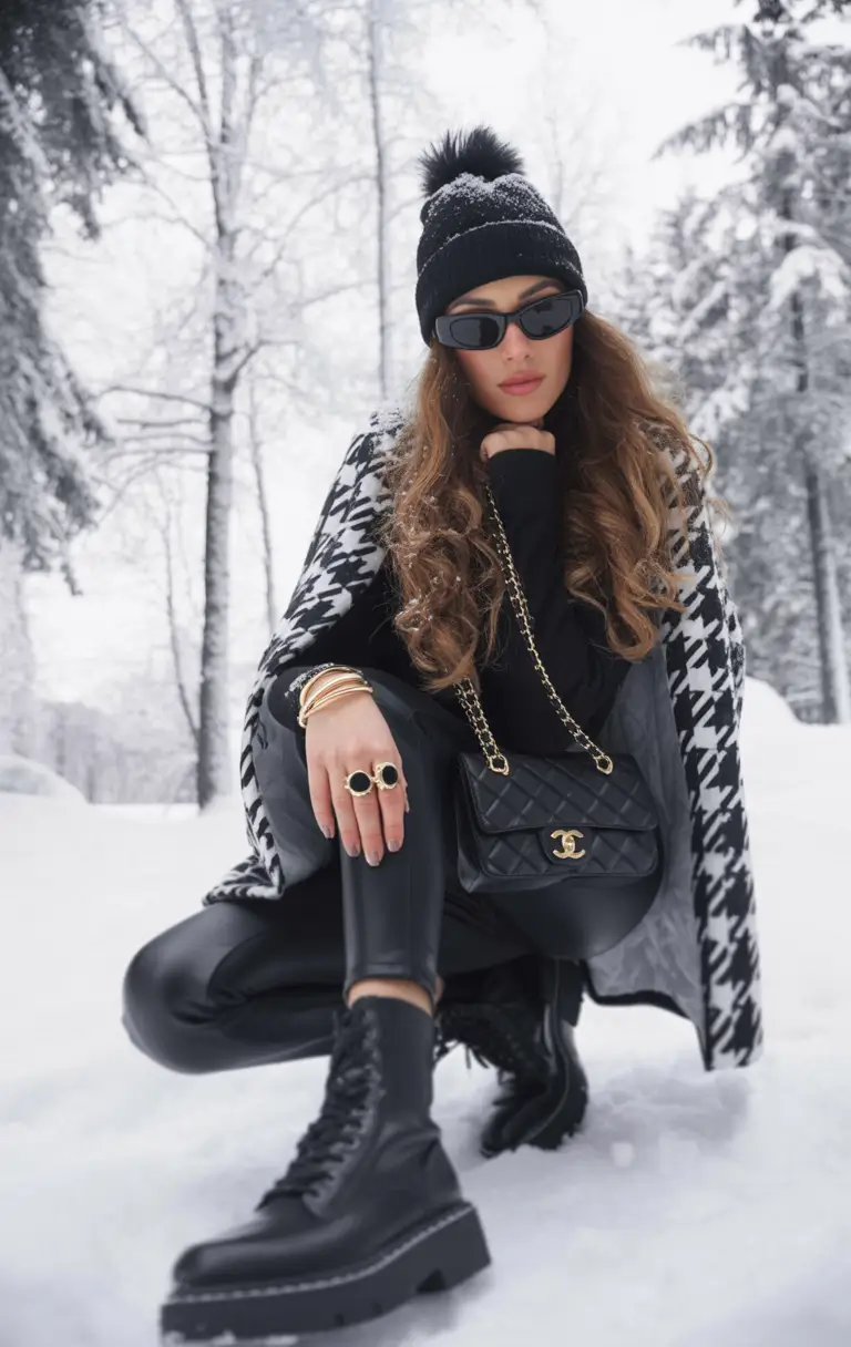 Paris Black and White Winter Drama