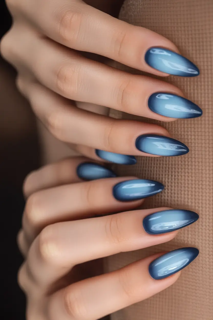 aura nails Cool Denim Blue Aura for Everyday Edge
