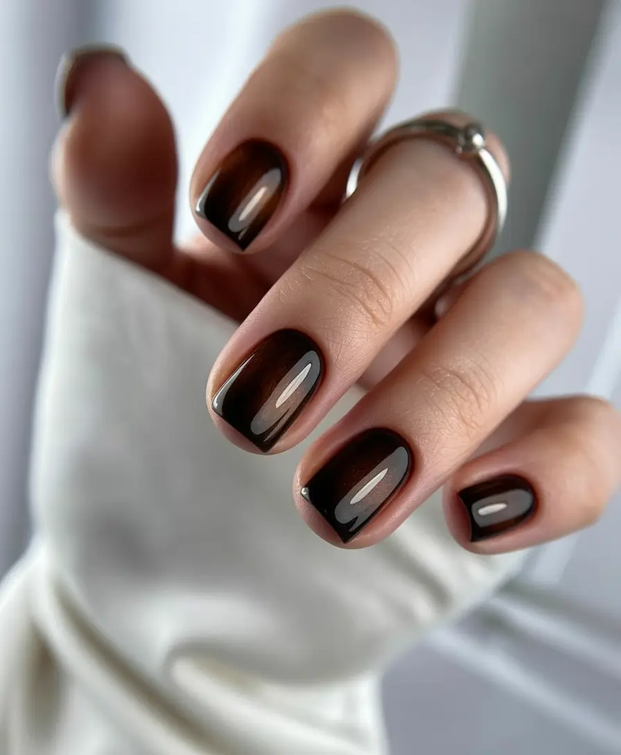 aura nails Dark Espresso Aura for Effortless Neutral Style