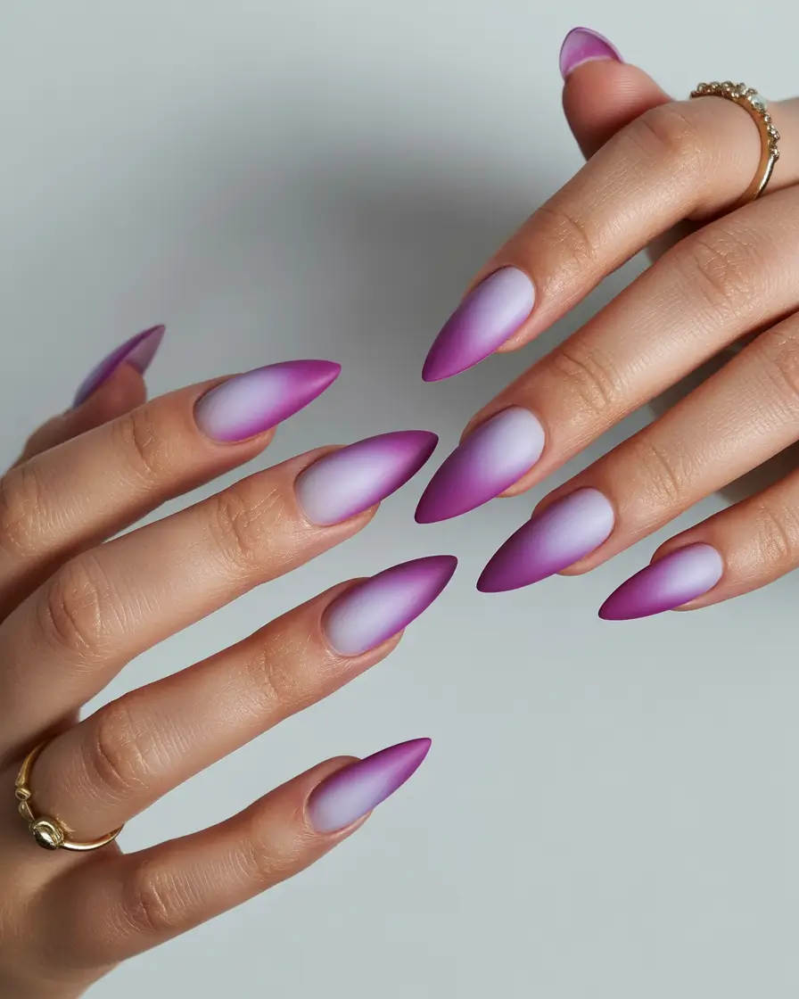 aura nails Soft Orchid Aura With a Dreamy Fade