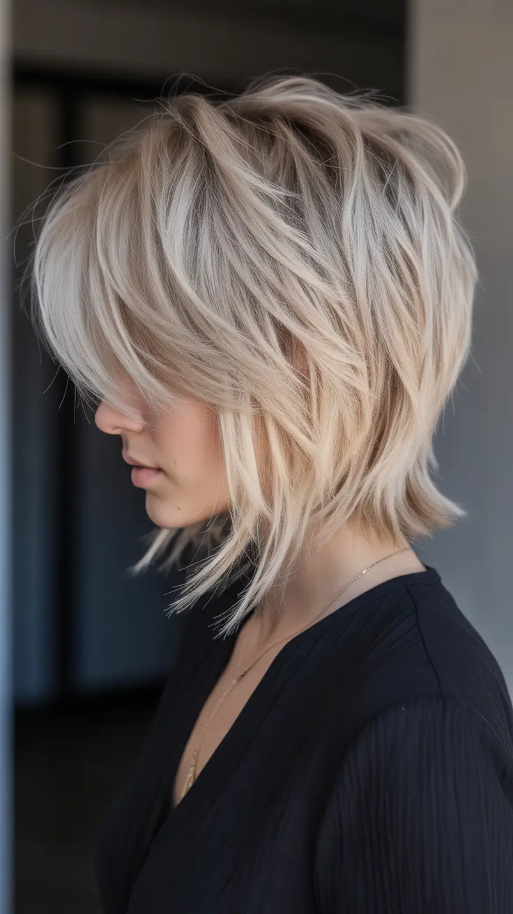 shag haircut Soft-Platinum-Layered-Bob-Shag-Hybrid