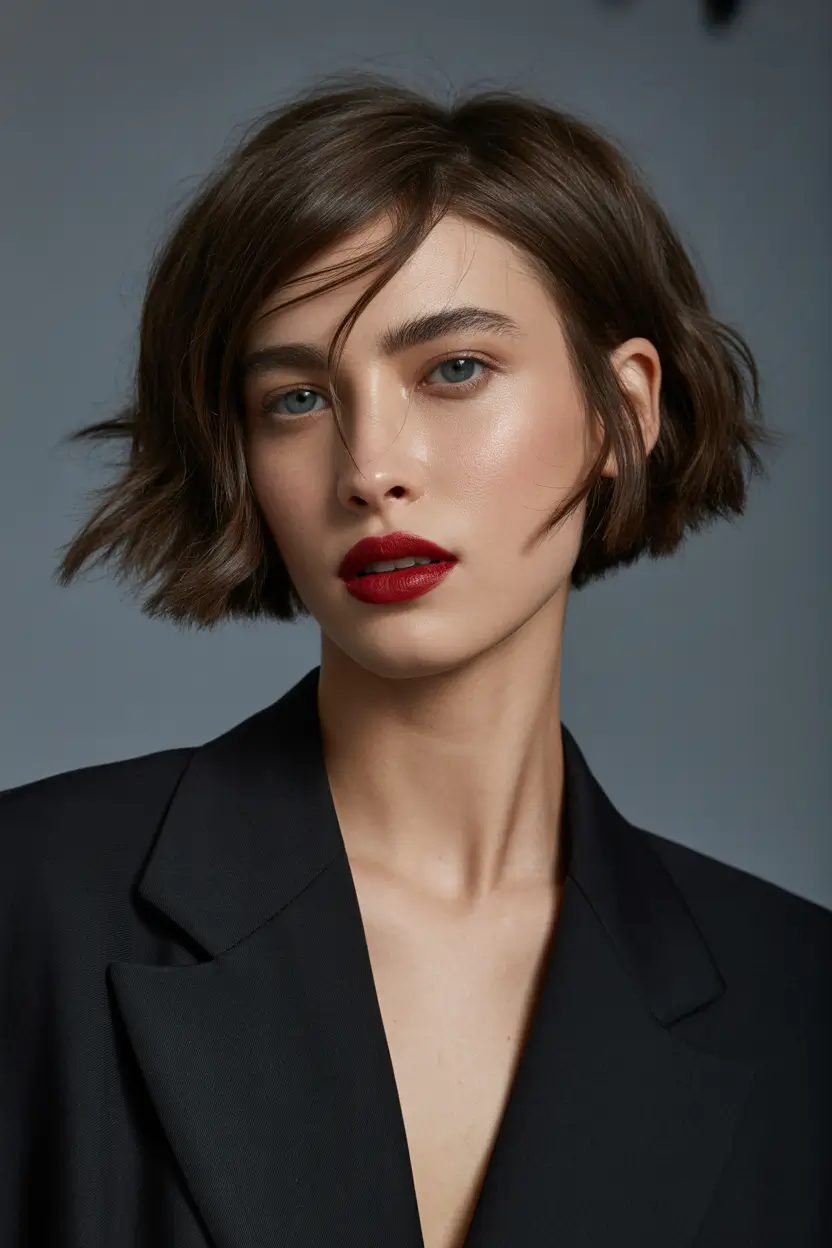 short Hairstyles Soft Tousled Bob With Gentle Movement