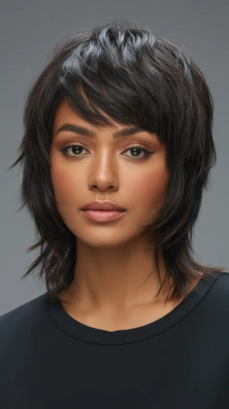 short Hairstyles Textured Modern Shag With Soft, Feathered Layers