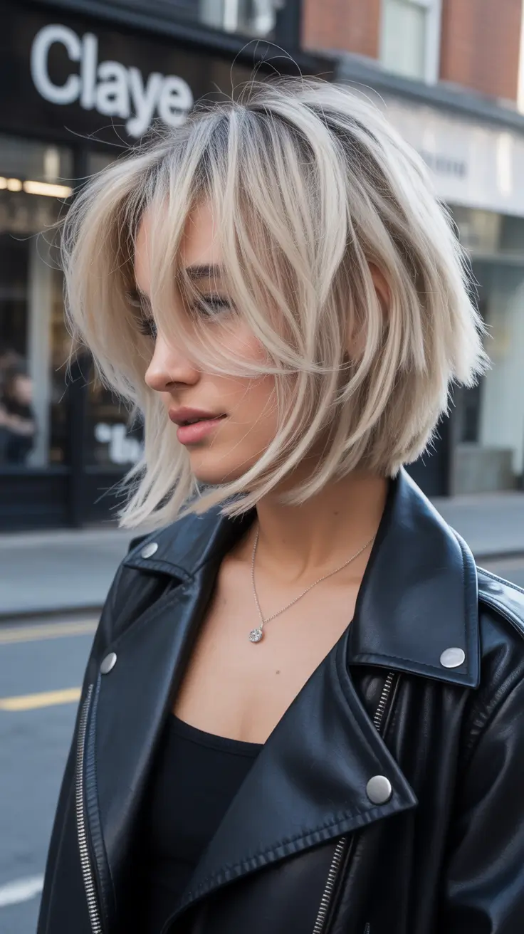 short Hairstyles Airy Blonde Bob With Feathered Face-Framing Layers