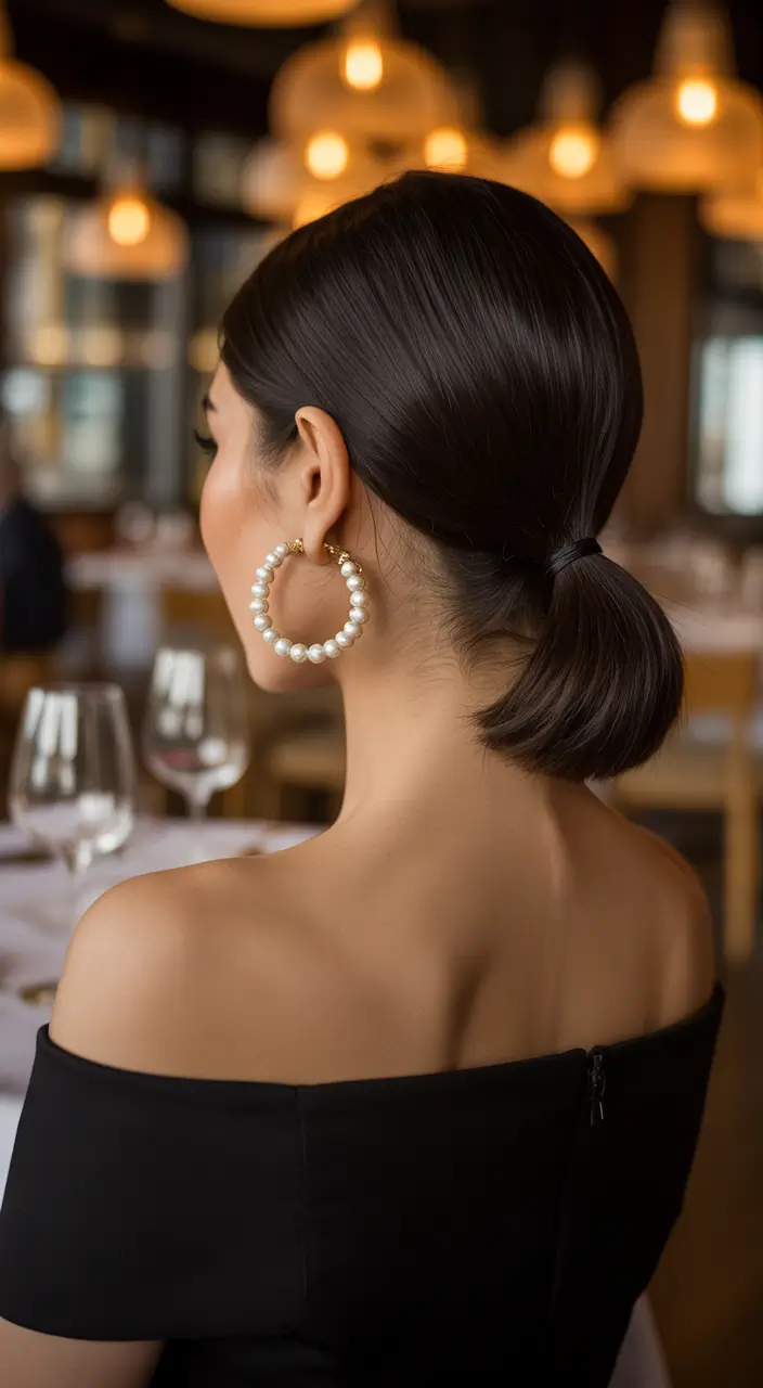 bob hairstyle Polished Evening Bob Pulled Into a Sleek Low Tuck