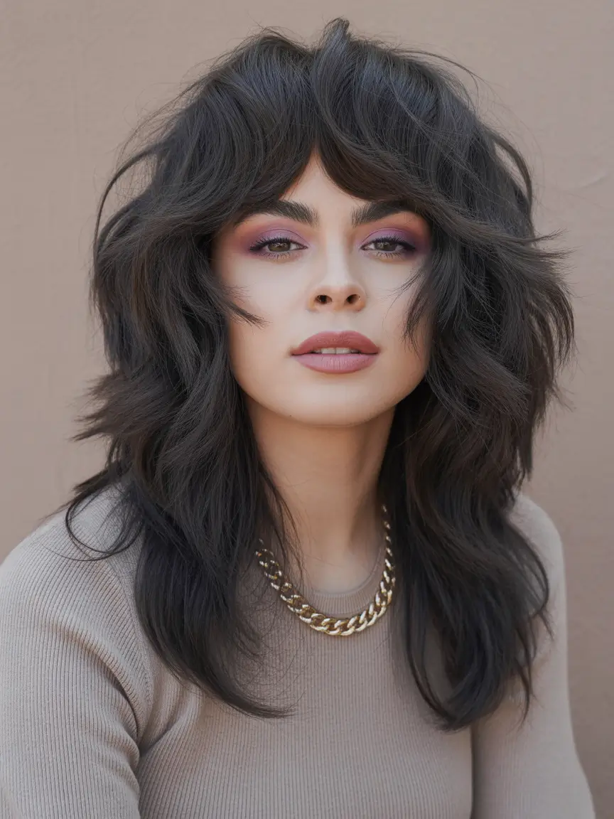 21 Cute long hair hairstyles 2026 Layered Shag with Soft Wispy Texture