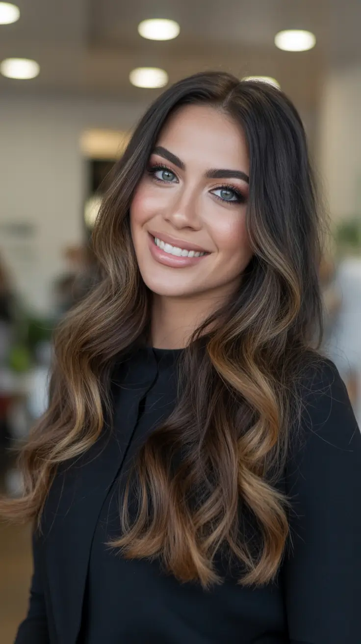 easy hairstyle Soft Balayage Waves With a Natural Glow