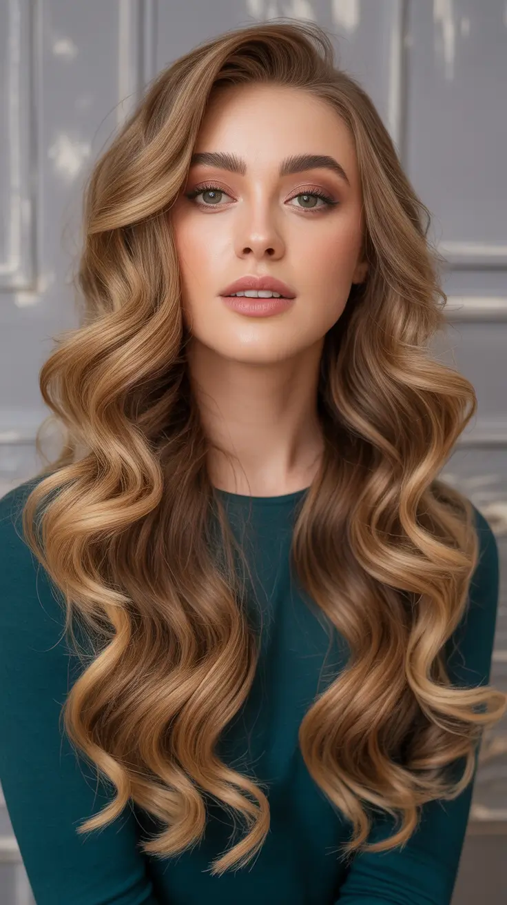 Hairstyles ideas Barrel Waves With Dimensional Honey-Brown Finish