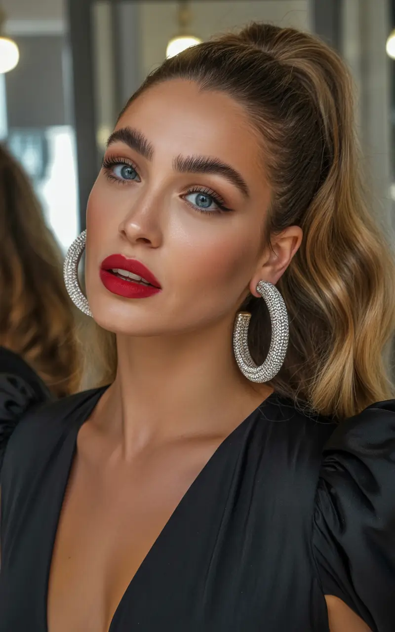 Hairstyles ideas High Glam Ponytail With Sculpted Volume Waves