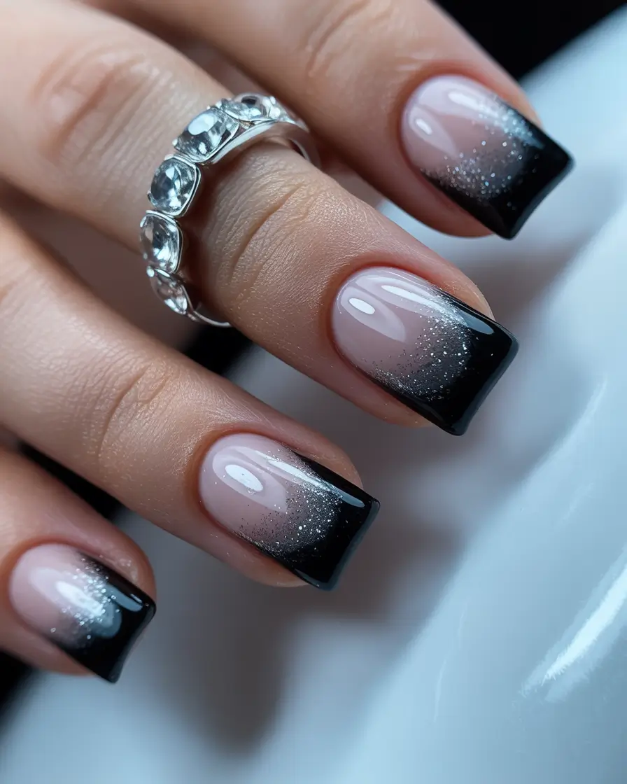 nails-inspo-Black-Gradient-Sparkle-French-for-Night-Out-Energy