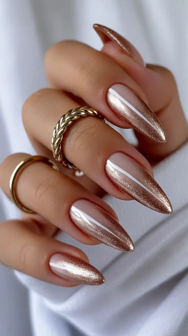 nails-inspo-Rose-Gold-Melt-With-Mirror-Shine