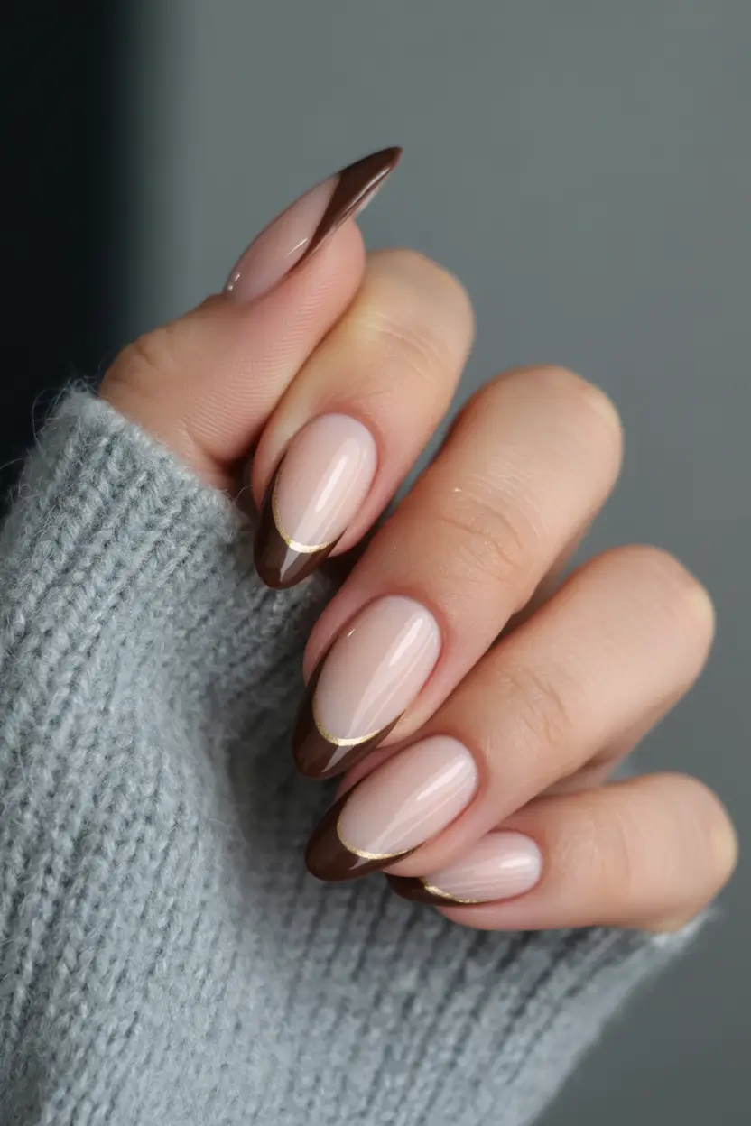 nails-inspo-Mocha-Almond-French-With-a-Hint-of-Gold