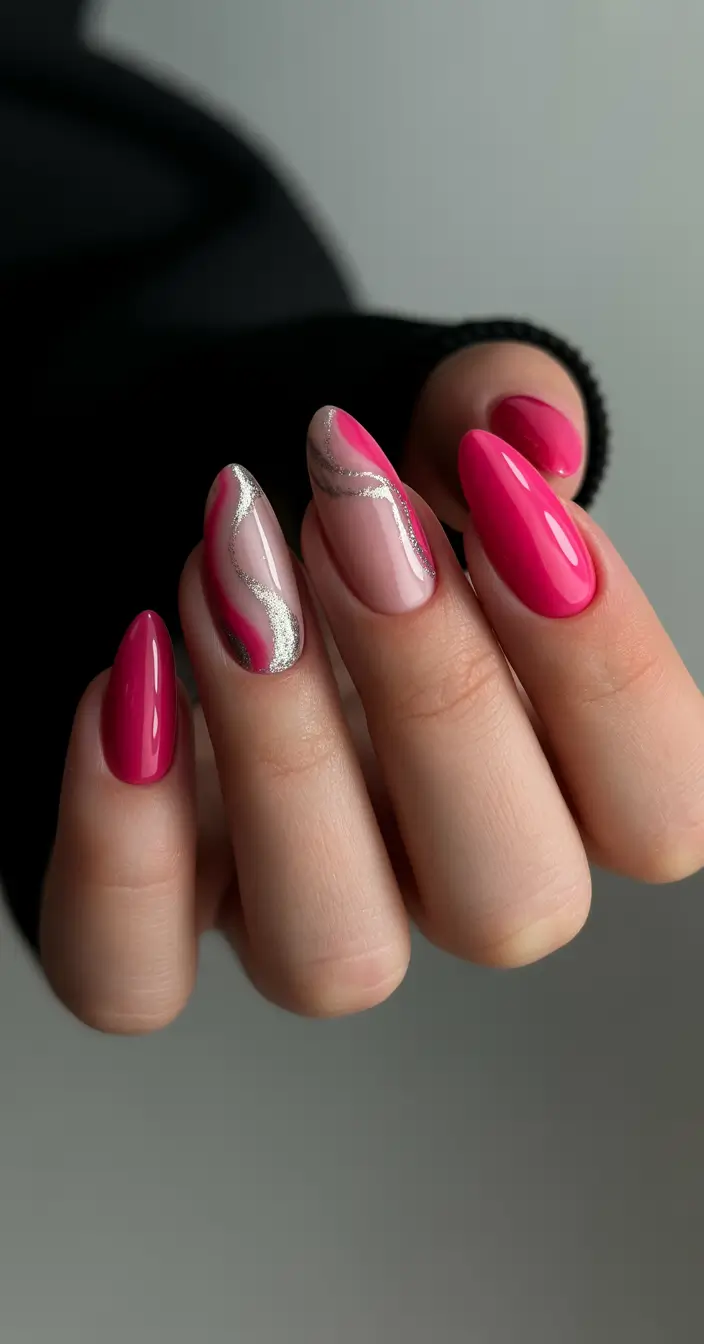 pink nails Chrome Fun