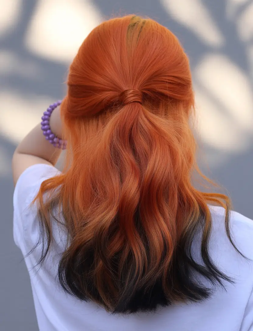 quick hairstyles Warm Copper Lengths With Dark Ends