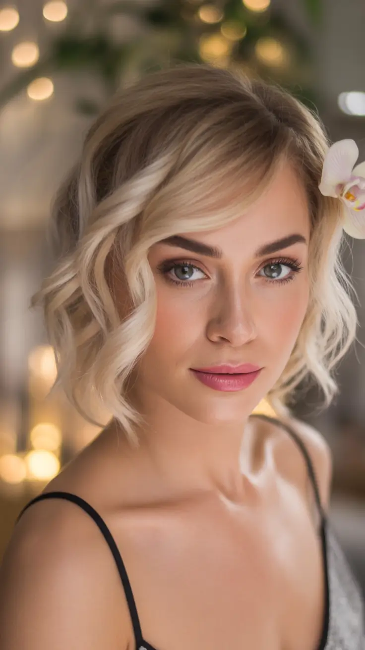 quick hairstyles Delicate Blonde Bob With Soft Spiral Ends