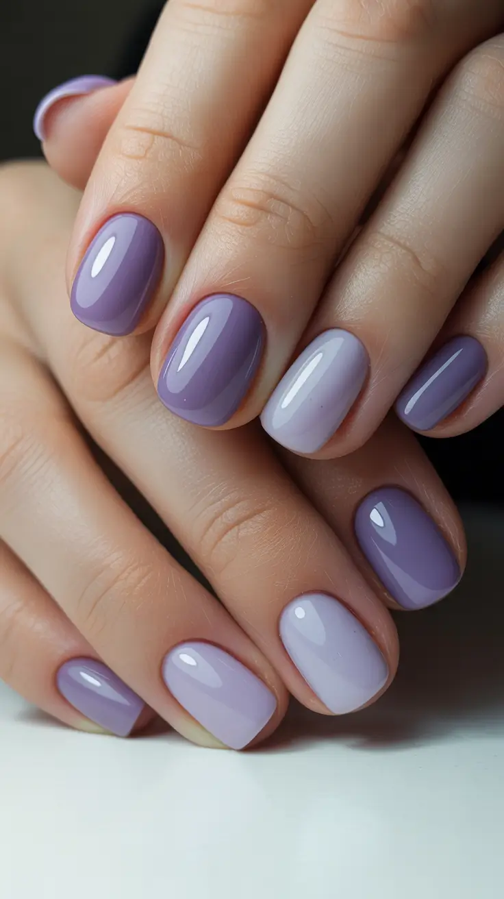 23 short nail designs 2026 Muted Lilac Balance That Feels Calm and Intentional