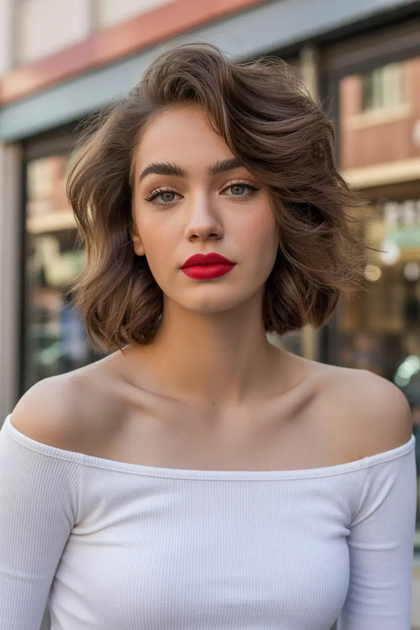 bob haircut Lively Windswept Bob with Spring Volume