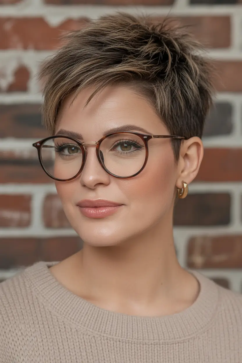 haircut Warm Textured Bixie With Natural Volume