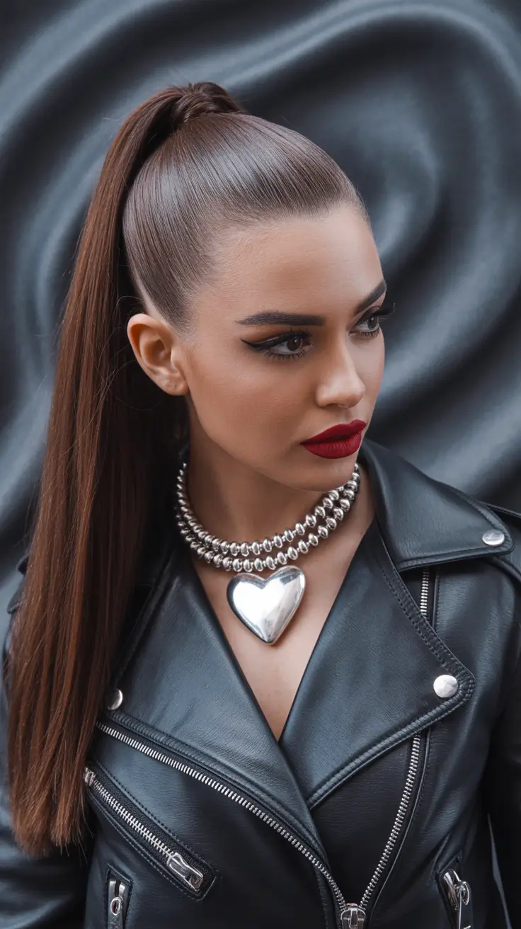ponytail hairstyle The Ultra-Sleek Power Pony