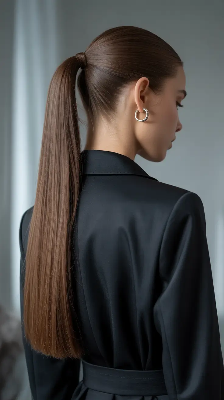 ponytail hairstyle The Executive-Length Sleek Pony