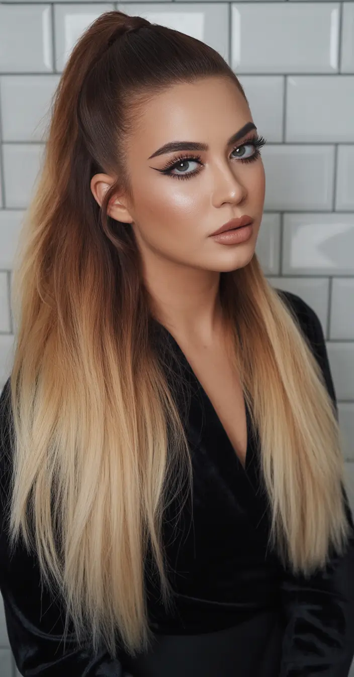 ponytail hairstyle The High Ombre Cascade Pony