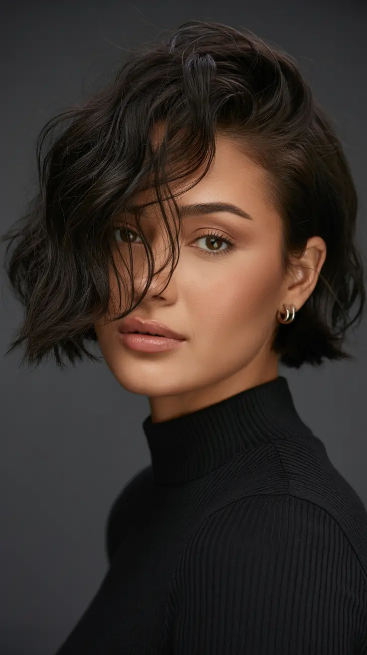 cute hairstyle Choppy Wavy Bob With Undone Movement